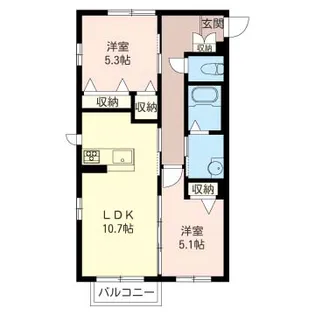 メゾン清里三番館【1階】の間取り