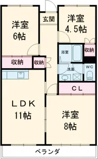高井ハイツ【4階】の間取り
