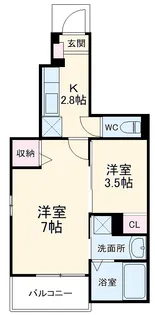 ペニ−レイン【1階】の間取り