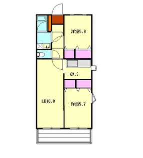 ソレアードM【2階】の間取り