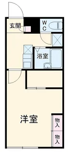 レオパレスコンクエスト下小塙【201号室】の間取り