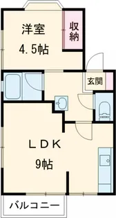 ヴィラWINGⅠ【B号室】の間取り