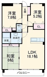 ポレスターステーションシティ高崎【1404号室】の間取り