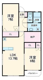 エフォール【3階】の間取り