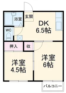 タウニィ浅間A【105号室】の間取り