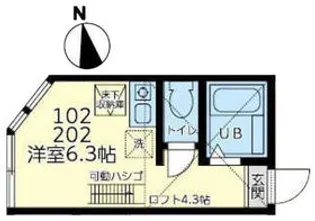 ユナイト田浦ベラクルス・メヒコ【1階】の間取り