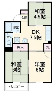 カームハイツ【301号室】の間取り