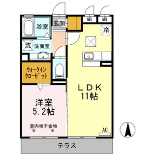 ファビュラス松下【1階】の間取り