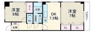 マンションAMAGI【3階】の間取り