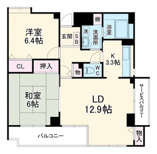 ヴェルドミール仲町台【1階】の間取り