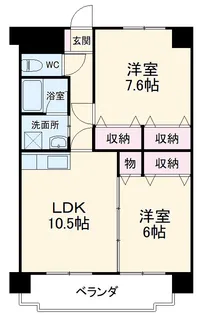 ウィンフィールド曙【2階】の間取り
