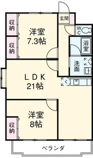 ウィンフィールド曙【3階】の間取り