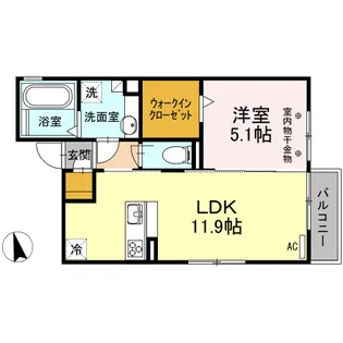 キーウエストフェレロ【2階】の間取り