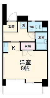 ライフコート【2B号室】の間取り