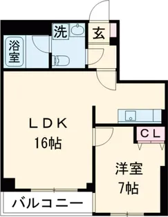 エスティメゾン都立大学【1階】の間取り