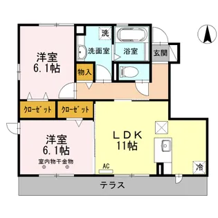 クライン シュロース【1階】の間取り