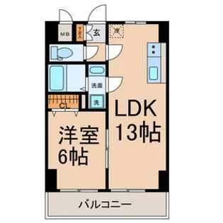 プリミエール平和【4階】の間取り