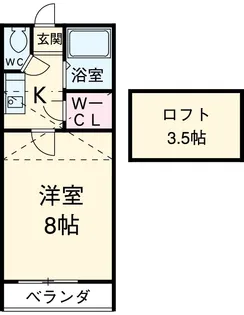 セザンヌ小鷹野2【205号室】の間取り