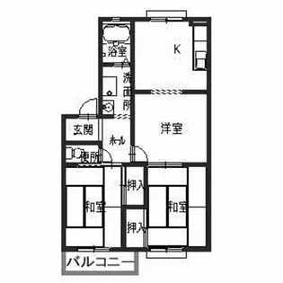 リバーサイドシティ麻生川【205号室】の間取り
