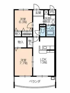 ヴァンティーア【1階】の間取り