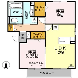 ボナール東野【2階】の間取り