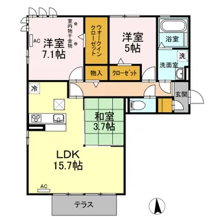 アンダー フォレスト【2階】の間取り