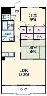 ウィンフィールド弥生【2階】の間取り