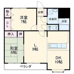 EAST・8【202号室】の間取り