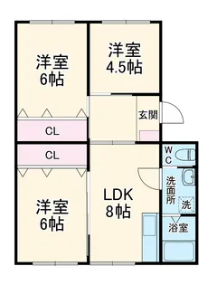 ハイツかつら【305号室】の間取り