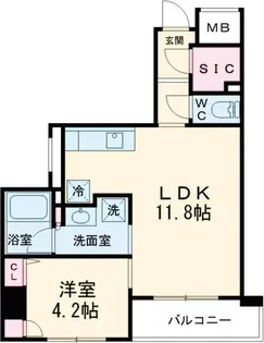 シエール自由が丘【1階】の間取り
