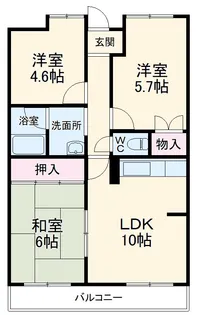 ベルメゾン武蔵浦和【4階】の間取り