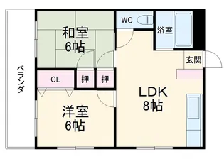 クリスタルハイム【3-A号室】の間取り