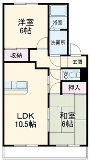 シルクヴェールフジ A棟【2階】の間取り