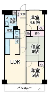 メロード西浦和【2階】の間取り