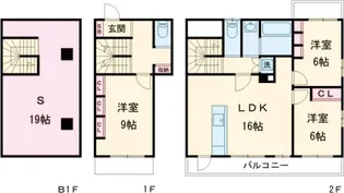 自由が丘クイーンホームズ【102号室】の間取り