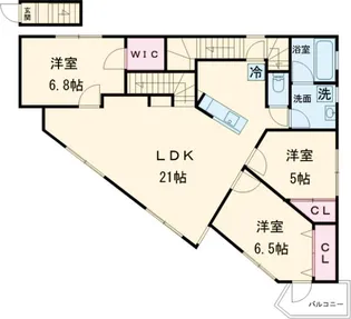 柿の木坂マンション【2階】の間取り