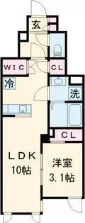 CB大岡山ヴェルデ【1階】の間取り