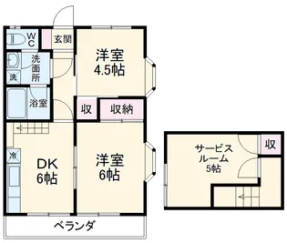 メゾン港北【2階】の間取り
