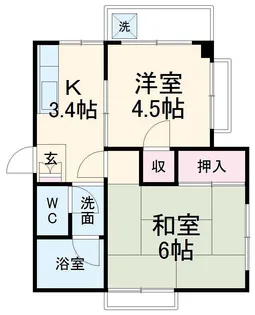 シャローム沼影【3階】の間取り