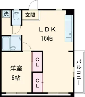 スゲタビル【201号室】の間取り