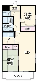 フィオーレ田中Ⅲ【201号室】の間取り