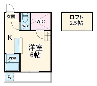 セザンヌ多米【108号室】の間取り
