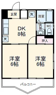 ロキシーパンセ中浦和【3階】の間取り