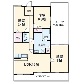 ペティオン赤見【6階】の間取り