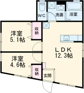 ソアヴィータ三軒茶屋【1階】の間取り