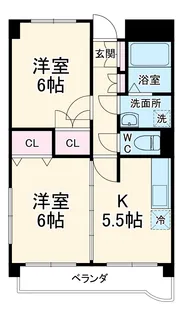 ヴァンコーポ大赤見【2階】の間取り