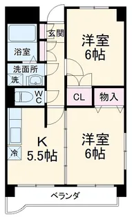 ヴァンコーポ大赤見【2階】の間取り