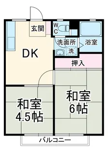 大倉山マリンハイツ【2階】の間取り