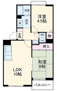 ピュアコート(3)参番館【2階】の間取り