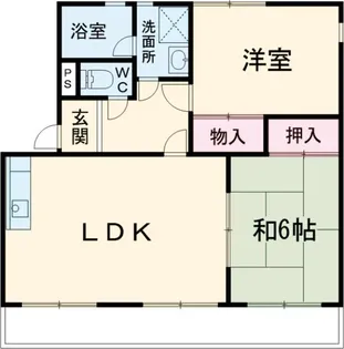 レインボウヒルズ【201号室】の間取り